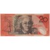 AUSTRALIA 2008 . TWENTY 20 DOLLAR BANKNOTE . STEVENS/HENRY . RADAR SERIAL 888